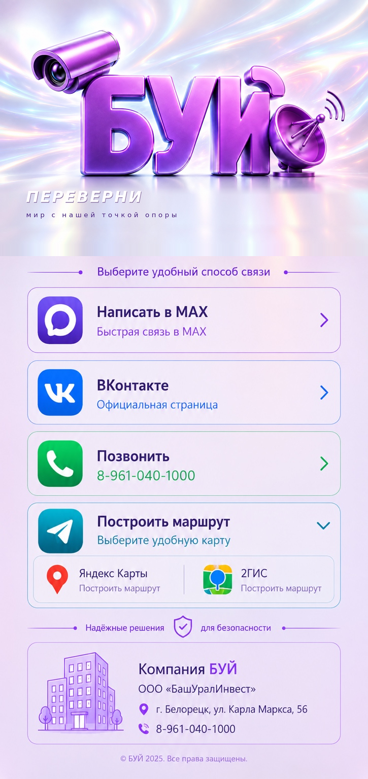 Компания БУЙ — контакты и способы связи